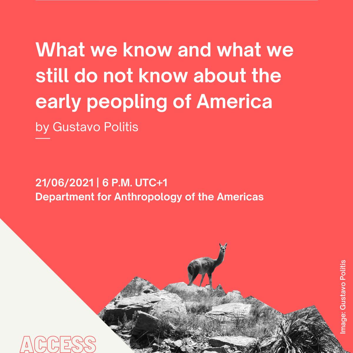 Sommersemester 21: What we know and what we still do not know about the early peopling of America